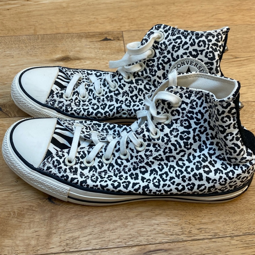 Converse high tops animal print